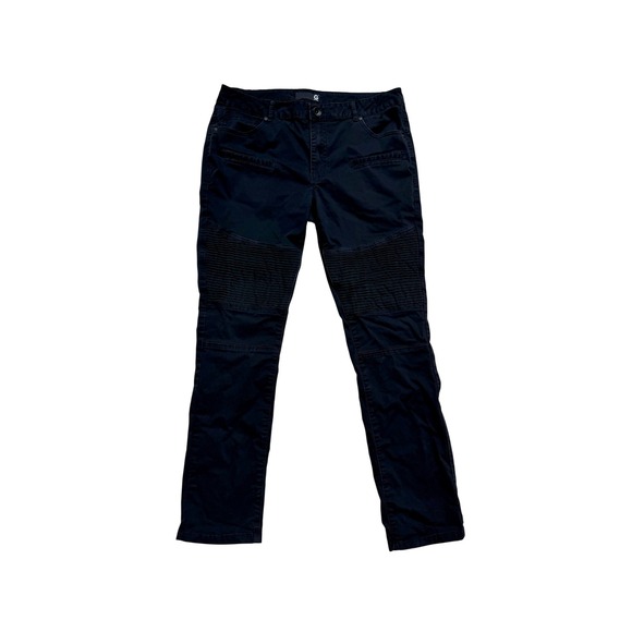 G by Guess Other - G by GUESS Mens Black Moto Ribbed Knee Slim Fit Pants 33x29 7G00F1M100008